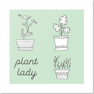 Plant lady (is the new cat lady) (dark text) Posters and Art